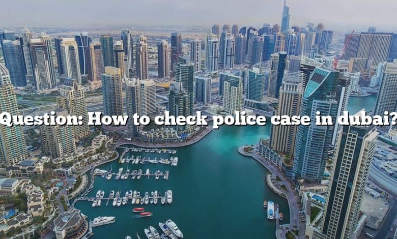 Question: How to check police case in dubai?