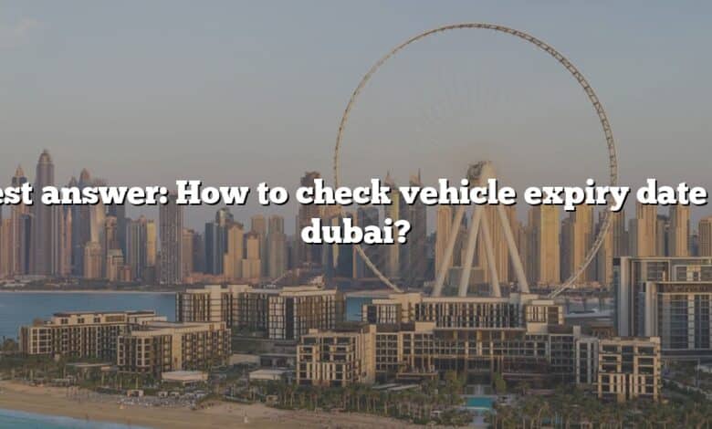 Best answer: How to check vehicle expiry date in dubai?