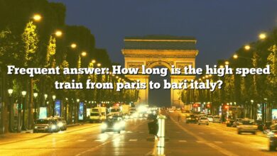 Frequent answer: How long is the high speed train from paris to bari italy?