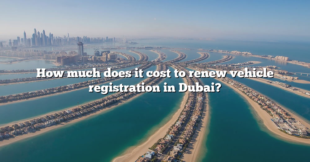 How Much Does It Cost To Renew Vehicle Registration In Dubai The 