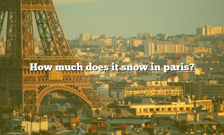 How much does it snow in paris?