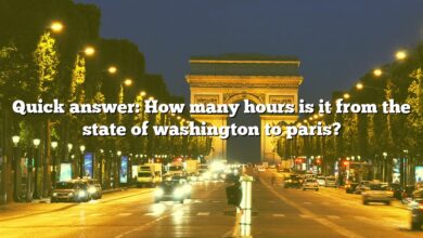Quick answer: How many hours is it from the state of washington to paris?
