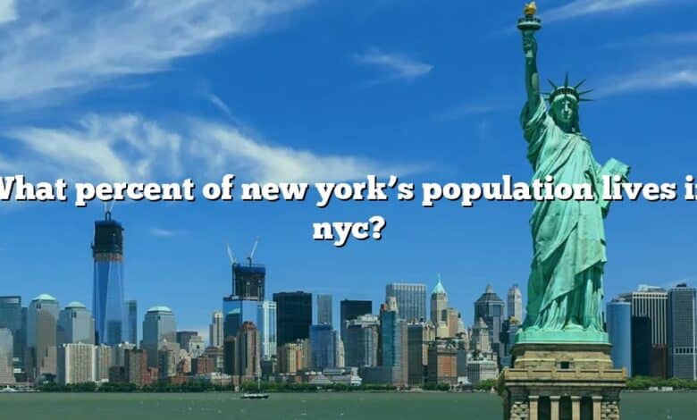 What percent of new york’s population lives in nyc?