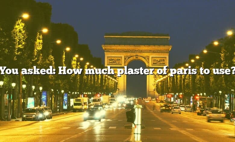 You asked: How much plaster of paris to use?