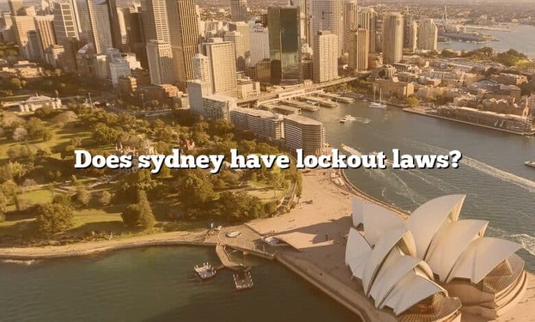 Does sydney have lockout laws?