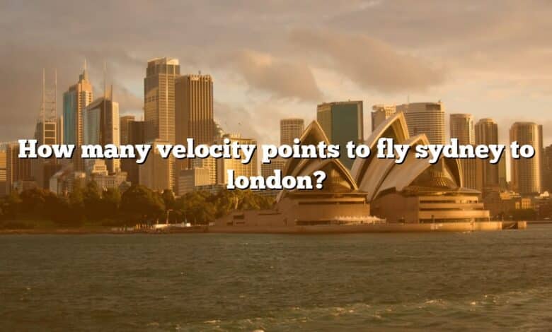 How many velocity points to fly sydney to london?