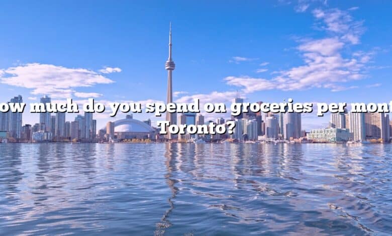 How much do you spend on groceries per month Toronto?